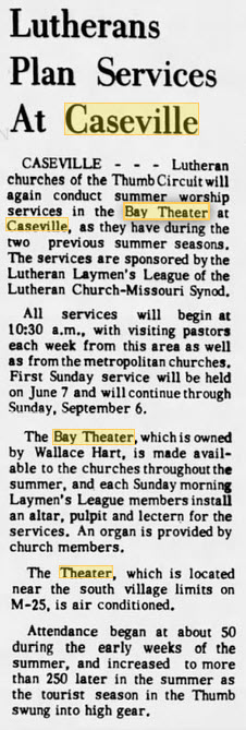 Bay Theatre - JUNE 4 1964 USED FOR CHURCH SERVICES